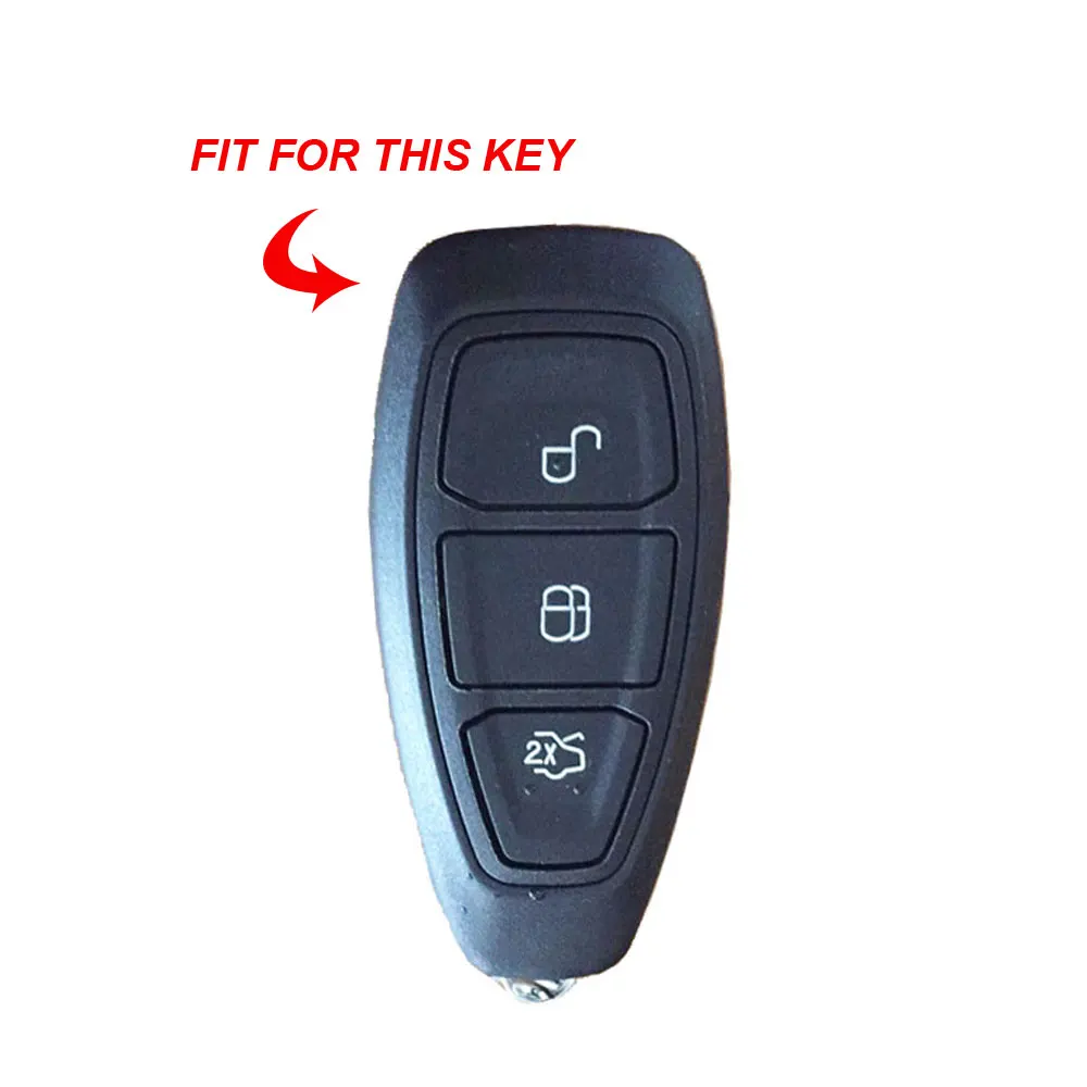 Силиконовый чехол для ключей от машины для Ford Focus 3 4 MK3 ST RS Kuga Escape Ecosport Fiesta 3 кнопки умный пульт дистанционного управления брелок Защитная крышка
