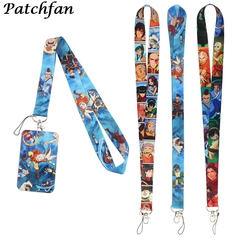 

20pcs/lot AD308 Patchfan Cartoon Magical Story Lanyard Keychain key Badge ID Mobile Phone Rope Cute Lanyard With Card Holder