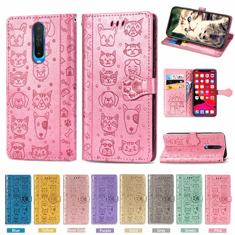

3D Cute Cartoon Flip Case For Xiaomi Redmi 8 8A 7 7A 8T Note9 9 pro max xiaomi cc9 10 Luxury leather wallet soft Cove