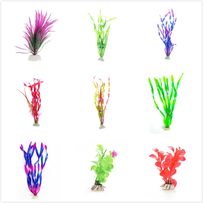

Beautiful Plastic Artificial Aquarium Plants Decoration Submersible Aquatic Fish Tank Grass Ornament Plant Aquarium Background