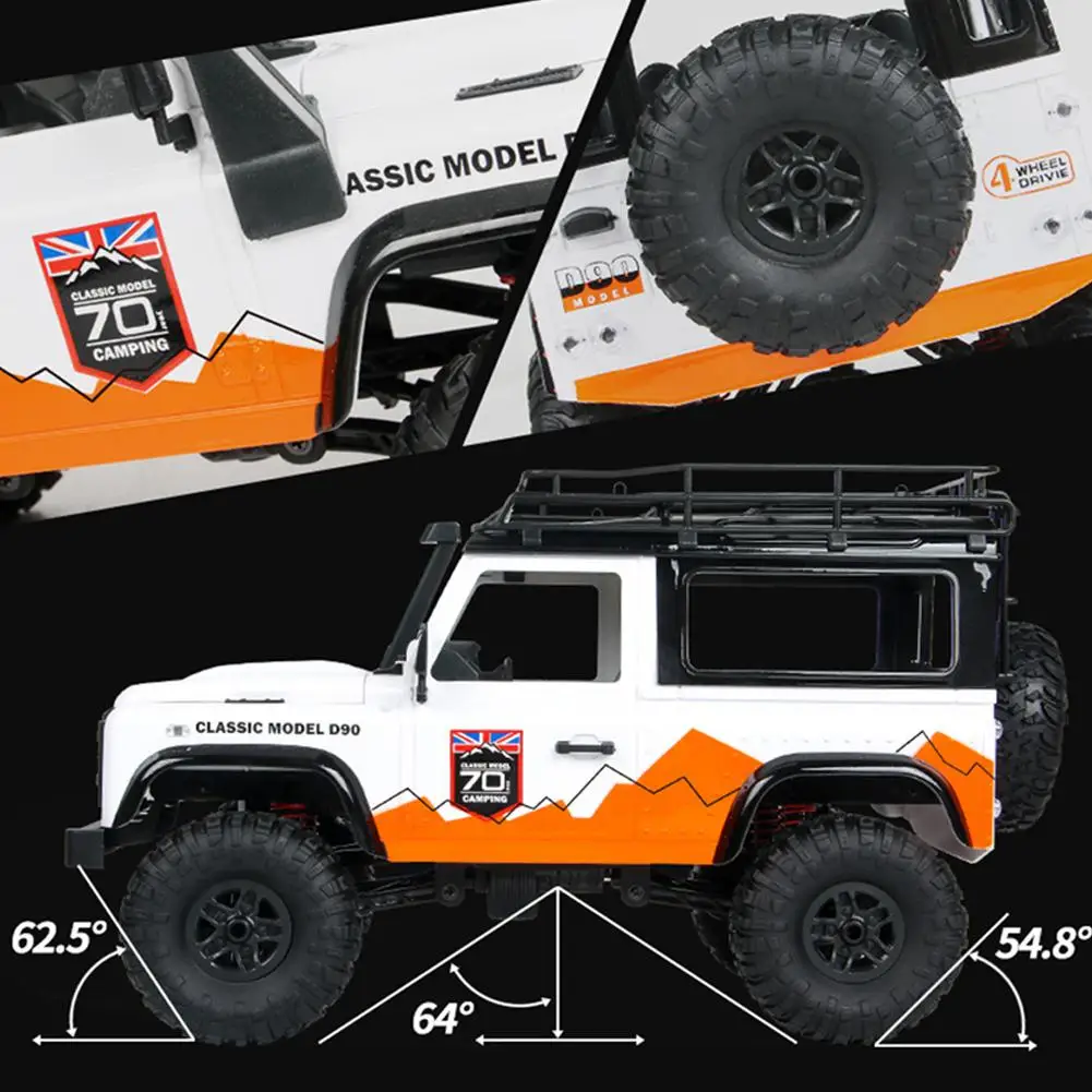 

RCtown 1/12 2.4G 4WD Rc Car with LED Light Crawler Climbing Off-road Truck D90