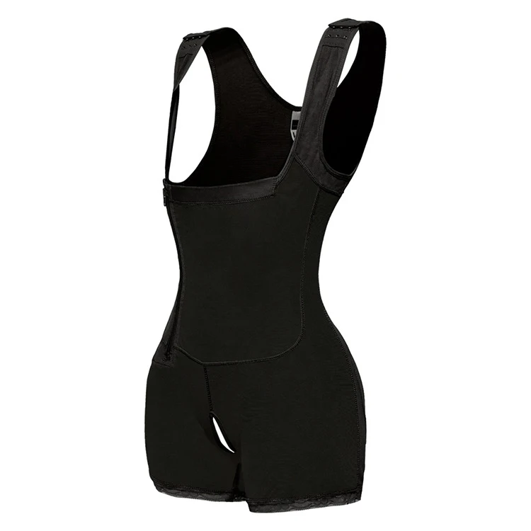 

Side Zipper Breasted Explosion Large Size One-piece Bodysuits Firm Thin Broadcloth Fajas Colombianas