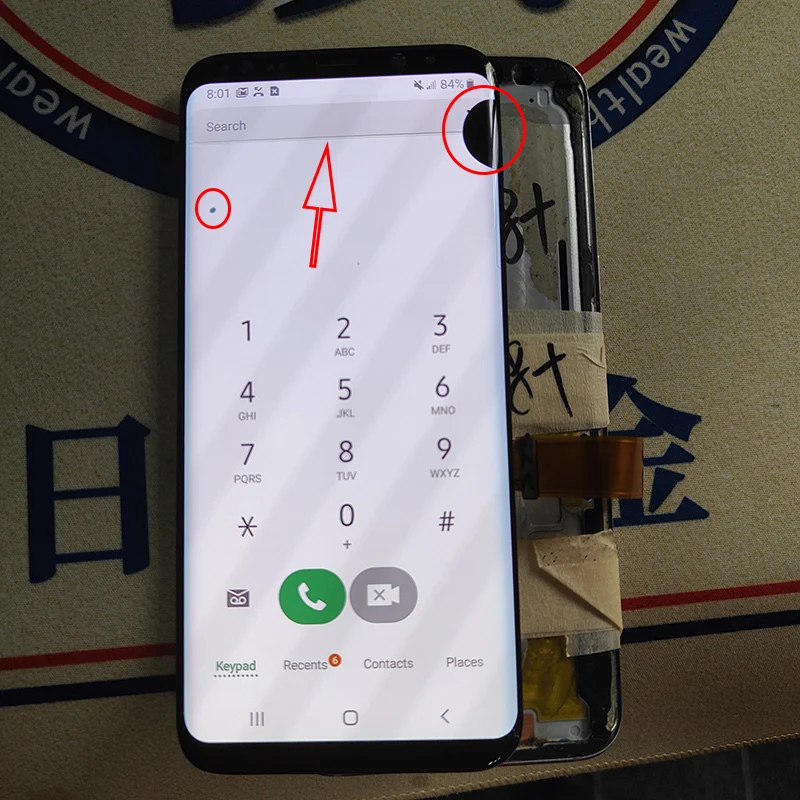 Original Display For Samsung Galaxy S8 Plus LCD Super AMOLED G950F G955F Defect With Line Burn Dots | Мобильные телефоны и