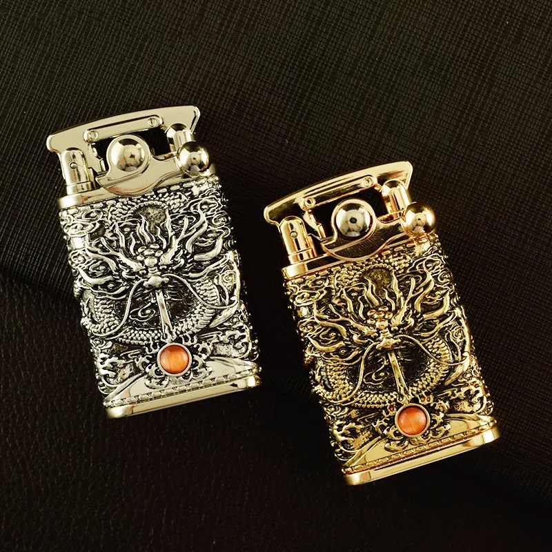 Зажигалка Dragon Relief Flint латунная металлическая зажигалка для мужчин керосиновая