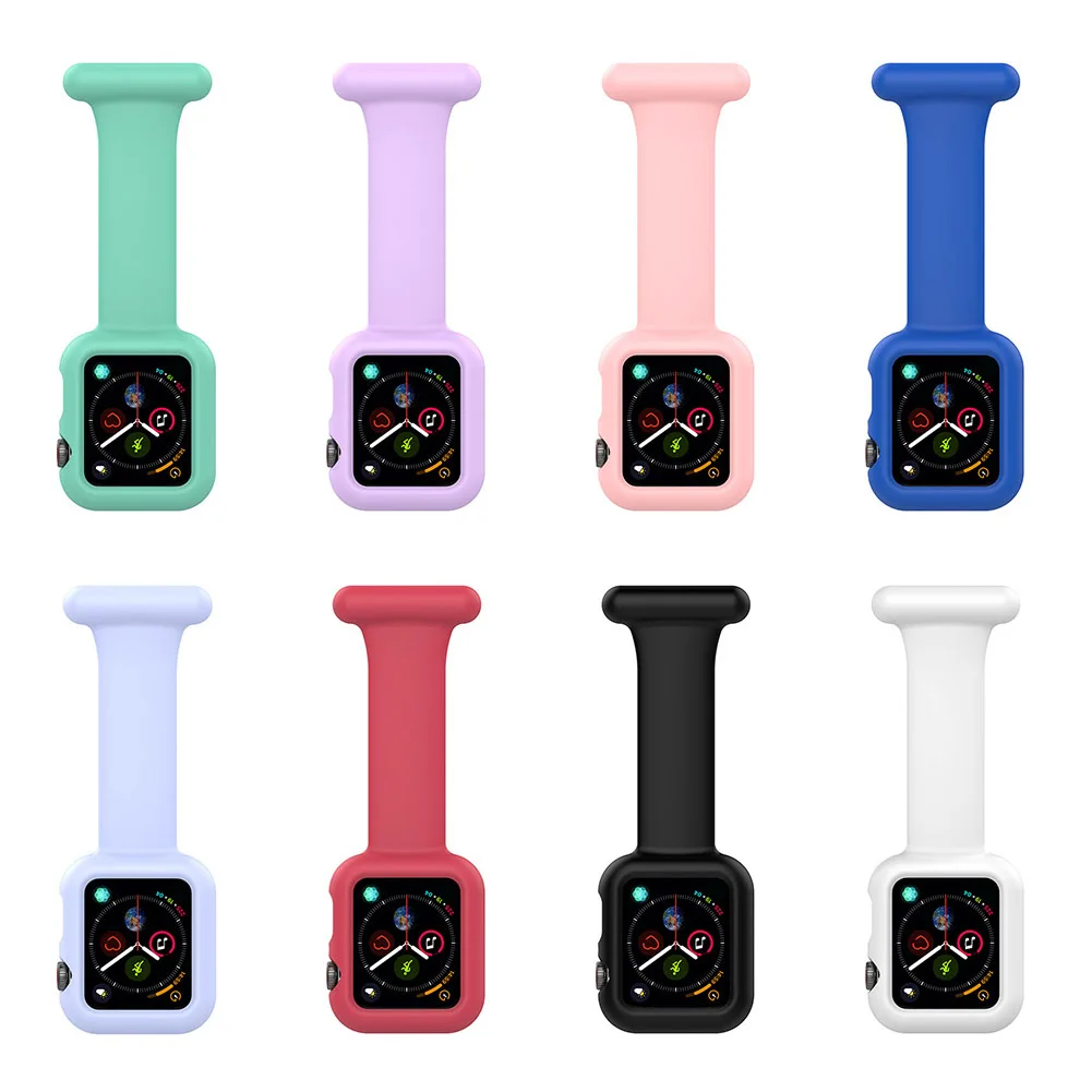 Силиконовый ремешок-брошь для браслета Apple Watch 38/42 мм серии 7/6/5/4/3/2/1/SE Доктор Медсестра Браслет-ремешок на запястье.