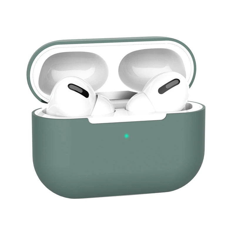 Силиконовый чехол, защитный чехол для Apple AirPods Pro, TPU, Bluetooth наушники, мягкий силиконовый чехол для Air Pods 3, защитный чехол s - Цвет: Green