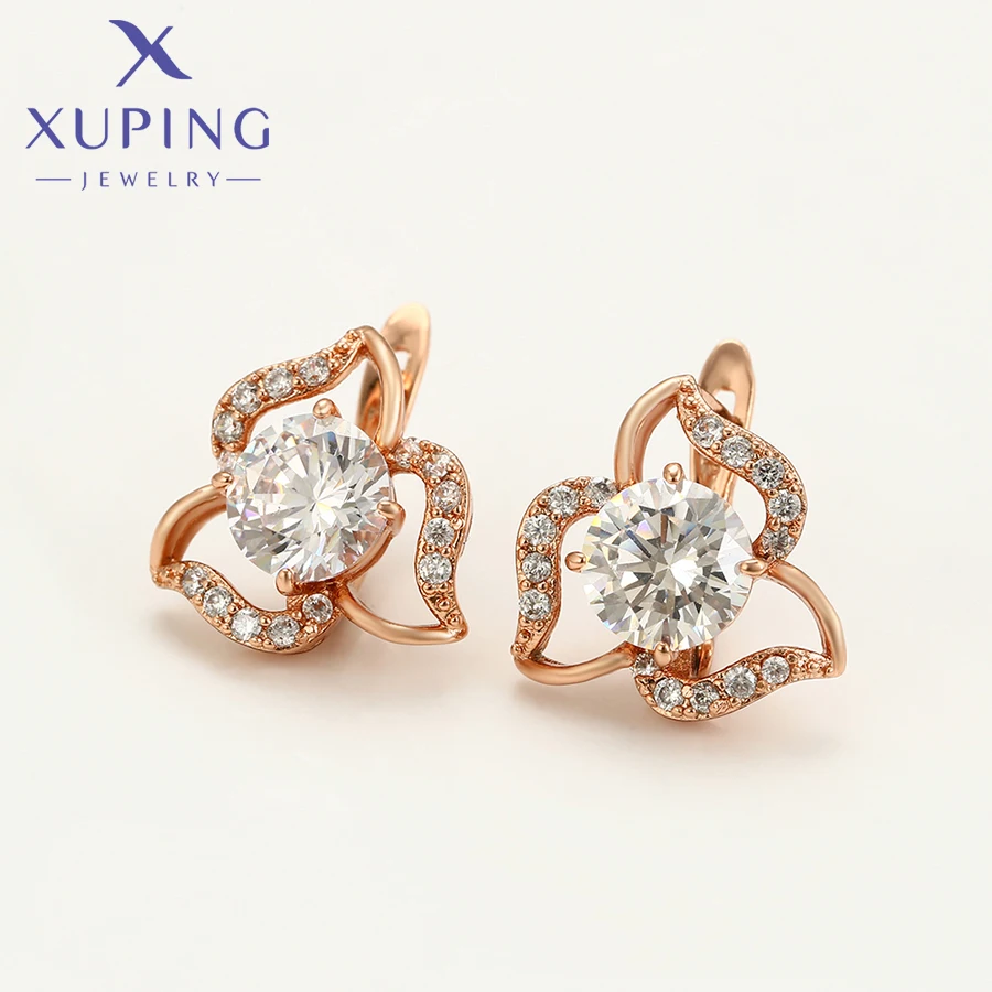 Xuping ювелирные изделия Модные Синтетические фианиты в форме цветка розовое