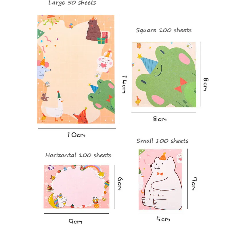 

Sweetheart 50/100 Sheets Memo Pads Note Paper Message Cute Decorative Notepad Office Stationery School Supplies