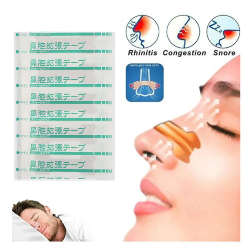 

5/25/50PCS Anti Snoring Stickers Nasal Strips Easy Breath for Anti Snoring Sleeping Nose Rhinitis Patch Health Care
