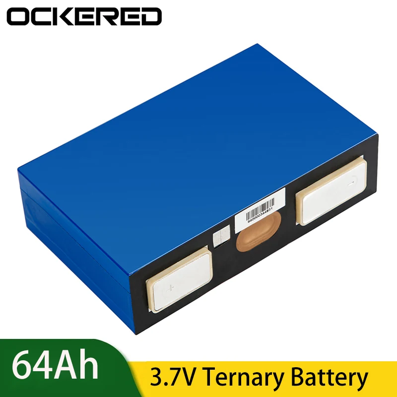 

Ockered Ternary Lithium Battery 3.7V 64Ah Replaceable Cell Lithium ion power battery For Electric Vehicles EV RV Solar Storage