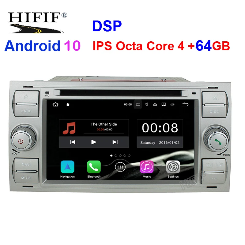 IPS Автомобильный мультимедийный плеер Android 10 GPS Авторадио 2 Din 7 дюймов для