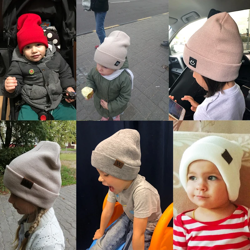 REAKIDS шапочки для мальчиков и девочек детские шапочки для детей хлопковая шапочка для новорожденного младенца зимняя детская шапка вязаные шапки теплая шапка Горячая Распродажа
