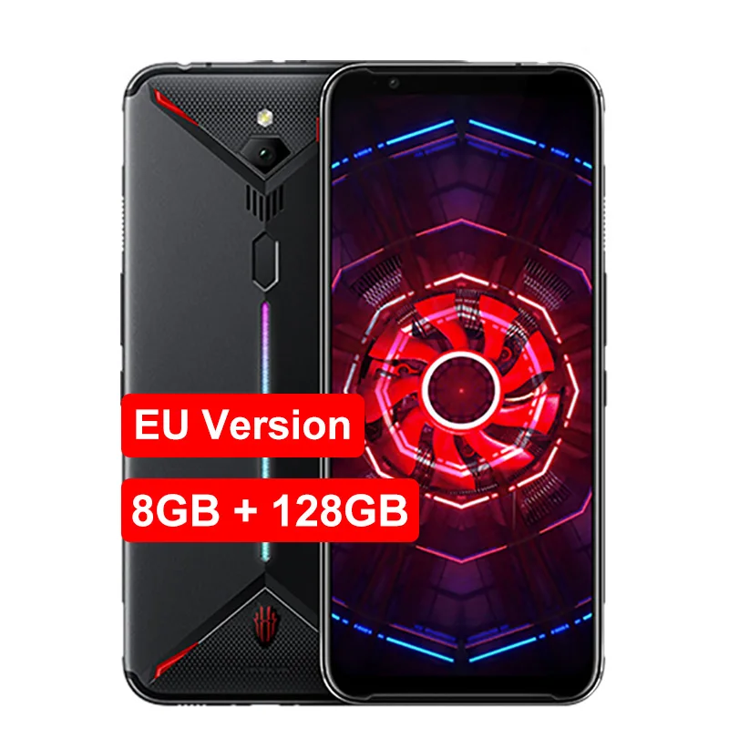 BLACK 8GB 128GB Игровой мобильный телефон Nubia Red Magic 3, 6,65 дюймов, 8 ГБ ОЗУ, 128 Гб ПЗУ, Восьмиядерный процессор Snapdragon 855, Android 9,0, 48 МП, 5000 мАч, Samrtphone - Цвет: BLACK 8GB 128GB