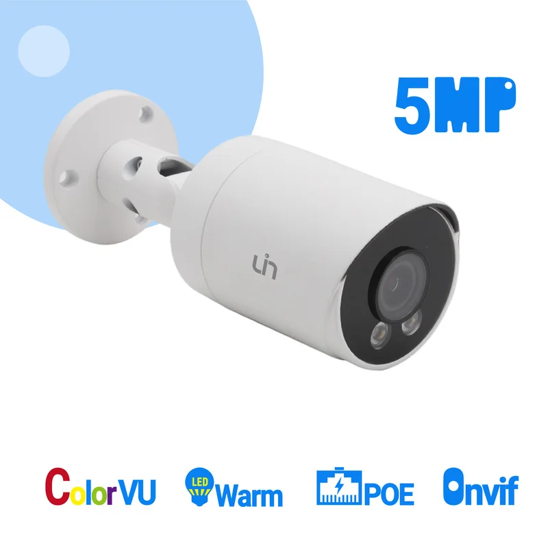 

UIN 5MP Surveillance CCTV IP POE Bullet Camera Outdoor Indoor H.265 Onvif Night Vision IR 30m HK Compatible IPY-715VUSF3