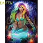 Полноразмерная Алмазная мозаика из мультфильма русалка 5D, алмазная вышивка сделай сам, полноразмерная алмазная живопись, вышивка крестиком, листья лотоса, лотоса