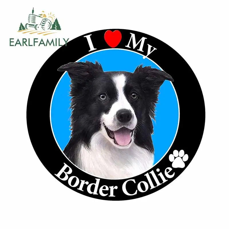 EARLFAMILY 13 см для Border Collie индивидуальные автомобильные наклейки Водонепроницаемая