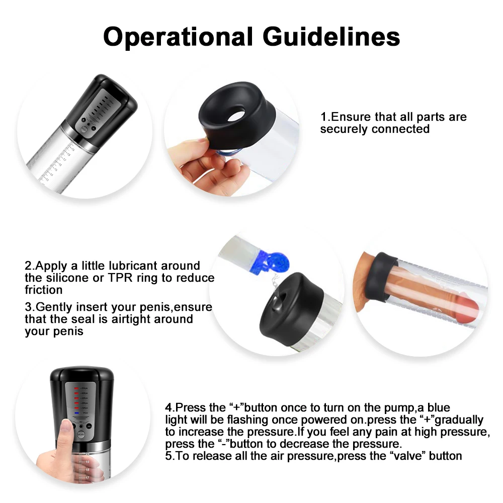 Электрический вакуумный насос Fanssy для пениса с USB зарядкой автоматический