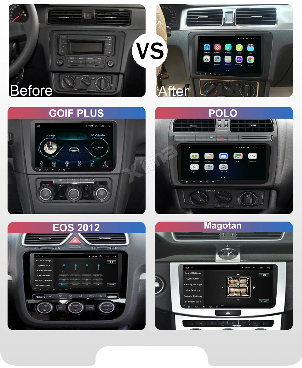 Android 9,0 автомобильный Радио gps мультимедийный плеер для Volkswagen Skoda Octavia golf 5 6 touran passat B6 polo tiguan jetta Bora rapid