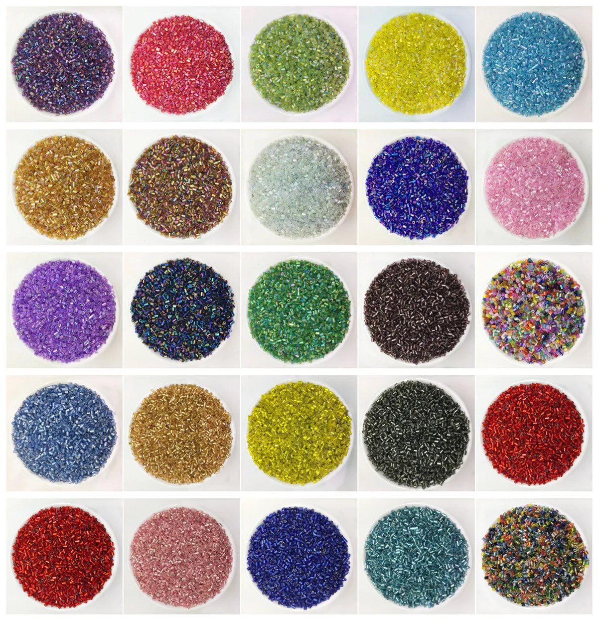 

NEW DIY Jewelry Making 2x2mm 1000pcs Multicolour Czech Glass Tube Bugle Beads
