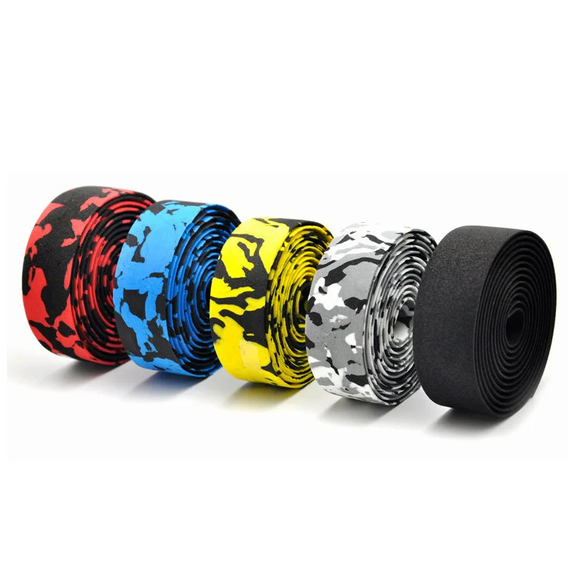 Велосипедный руль с изгибами дорожного автомобиля резиновым рулем нескользящим