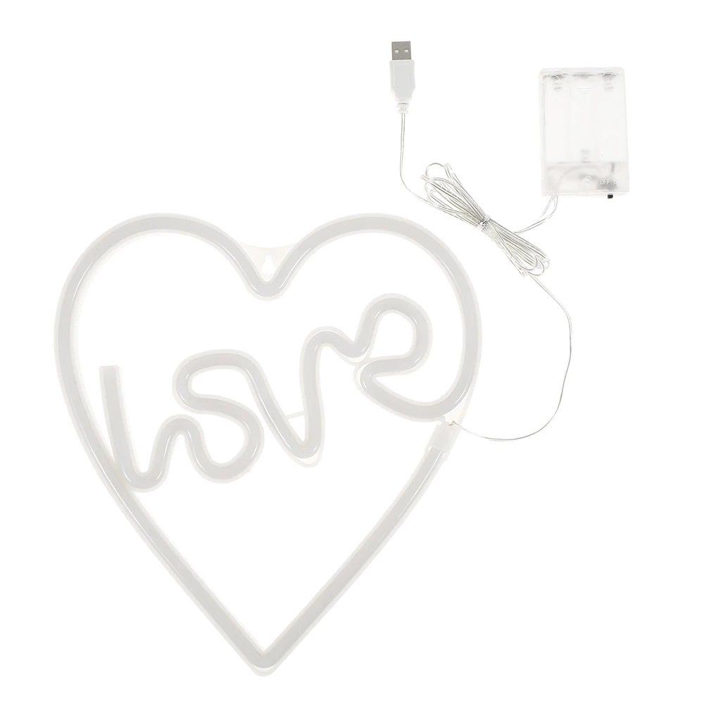 Неоновый светодиодный светильник 1 шт. любовь Сердце свадьба Рождество вечеринка