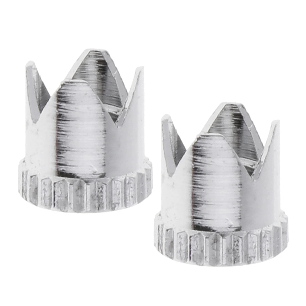 2x латунный Серебряный Аэрограф корона крышка Воздушная щетка инструменты