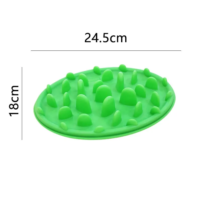 Миска для домашних животных медленная кормушка из твердого силикона собак и