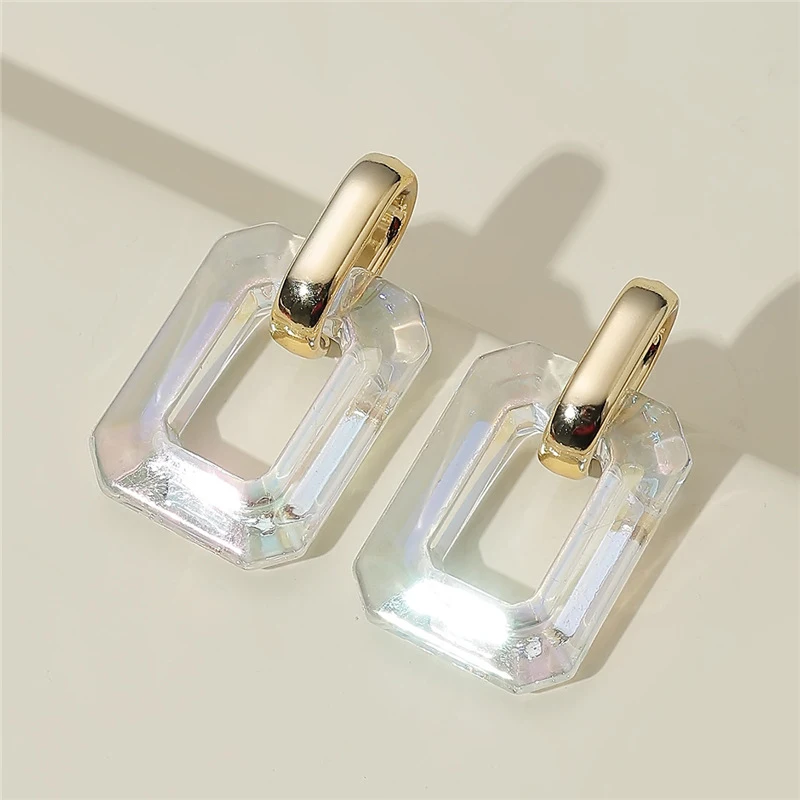 

S925 Silver Needle Transparent Noble Acrylic Ladies Earrings European and American Fashion Hot Selling Girl Jewelry Lover Gift