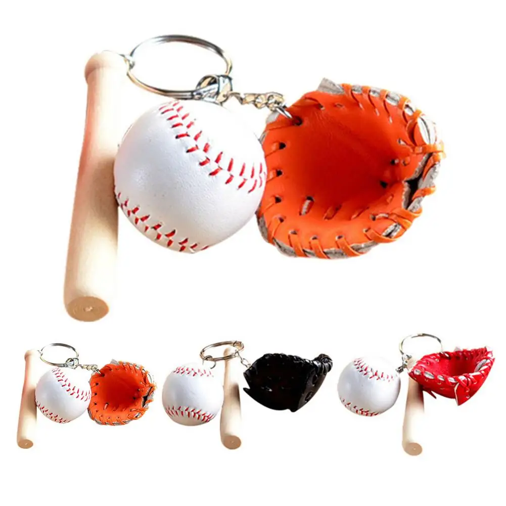 

Мини-брелки для бейсбола, сувениры для бейсбольной вечеринки, комплект с перчаткой бейсбольной биты, подвеска, деревянный брелок для ключей...