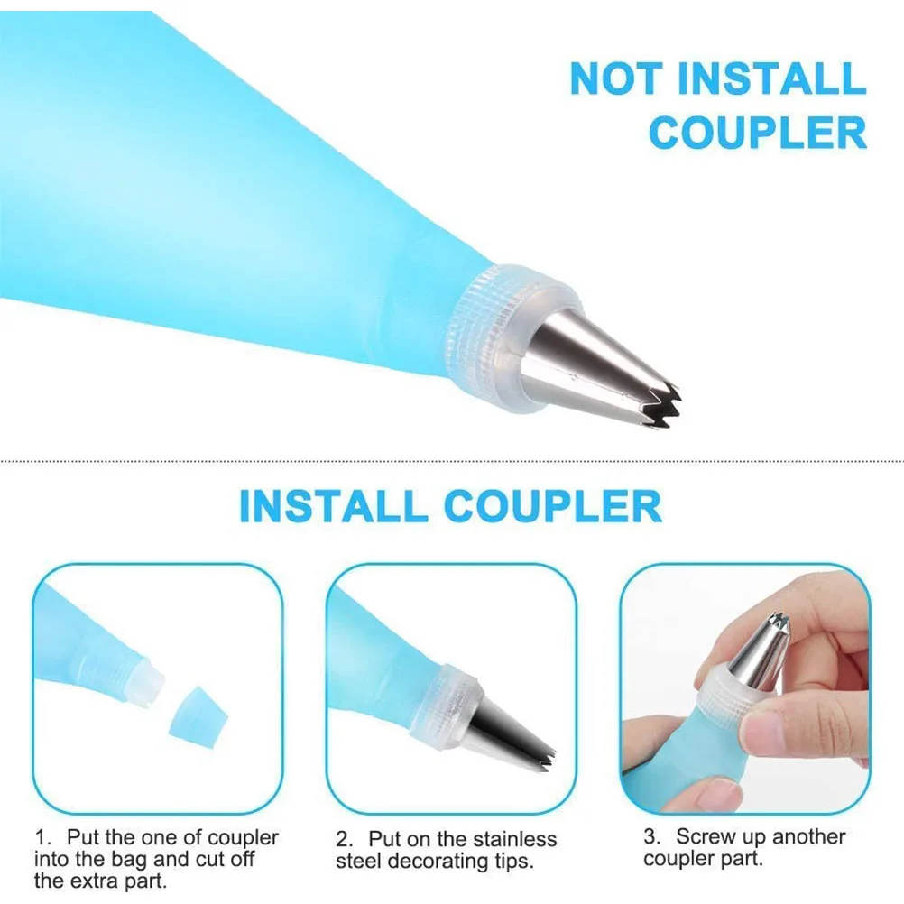 14 шт./компл. фотоблестящий кондитерский мешок для крема с 12 насадками из