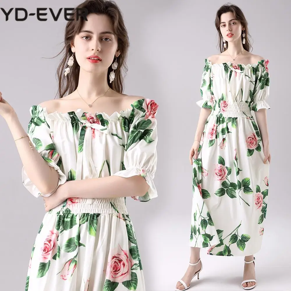 Летнее подиумное дизайнерское праздничное Хлопковое платье с открытыми плечами