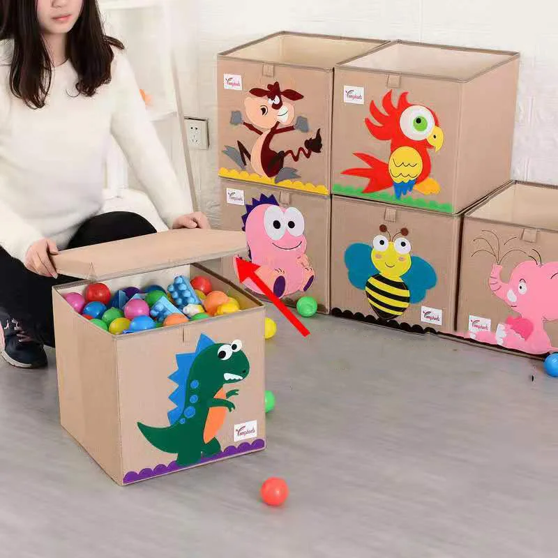 Новый мультфильм дети игрушки ящики для хранения складной ящик ведро Корзина