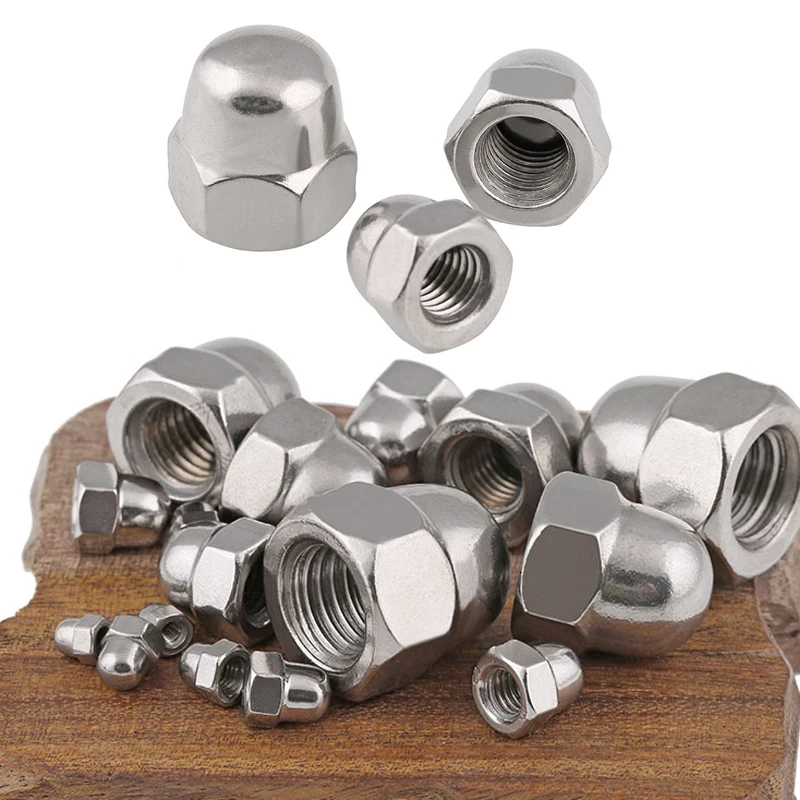 304 нержавеющая сталь нейлон латунь желудь гайка Шестигранная головка колпачок