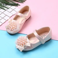 2020 new girls leather shoes children dance shoes non slip soft bottom fashion sequin pearl lace party kids girl princess shoes