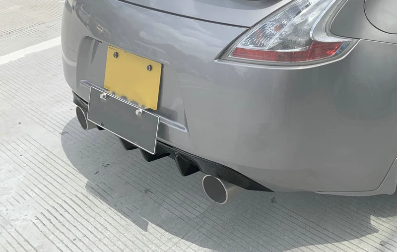 Для Nissan 09 года Z34 370Z тюнинг углеродного волокна задний бампер диффузор гоночный бампер для губ комплект обшивки спортивный спойлер крышка