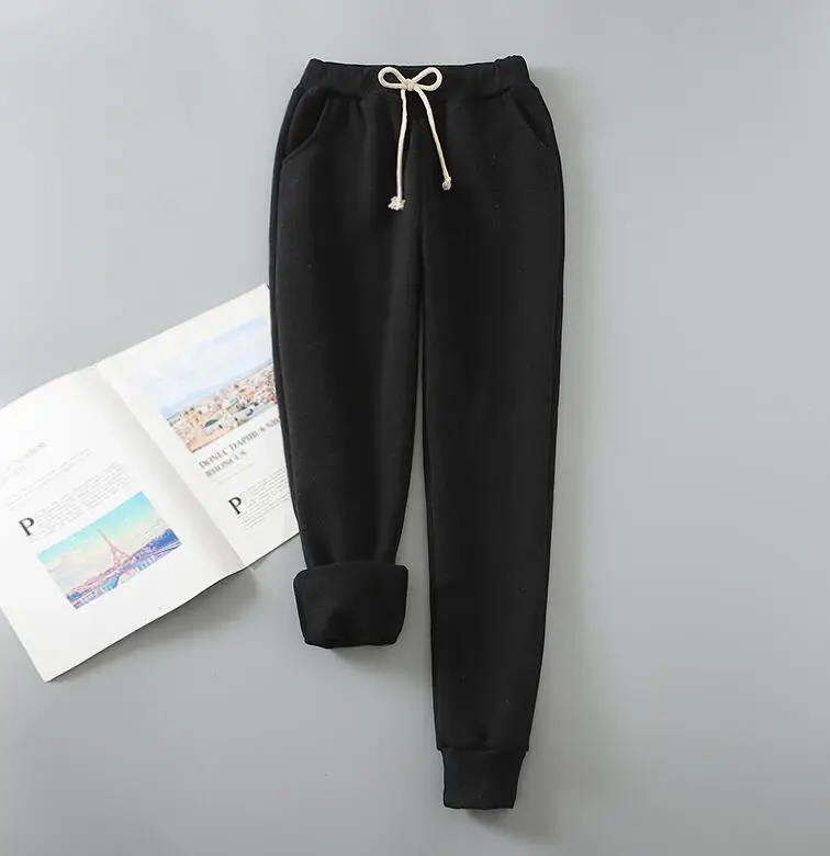 Женские спортивные штаны из флиса для тренировок плотные теплые зимние бега