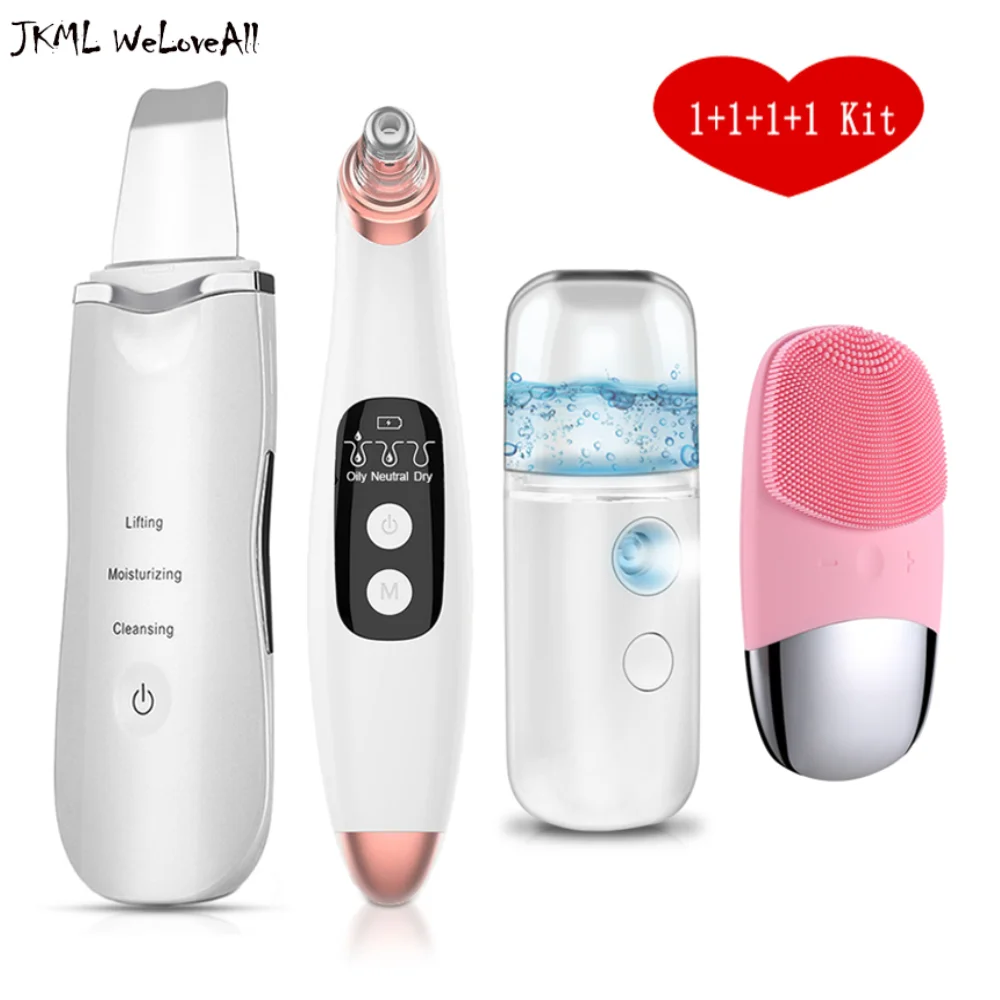 

Ультразвуковой скребок для удаления черных точек на лице, глубокий аппарат для чистки лица пилинг, нано-спрей, увлажнение