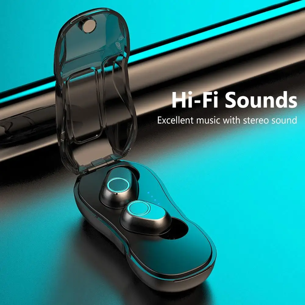 

TWS Portable Bluetooth 5.0 Wireless Stereo Sport Earphones for iOS/Android Phone