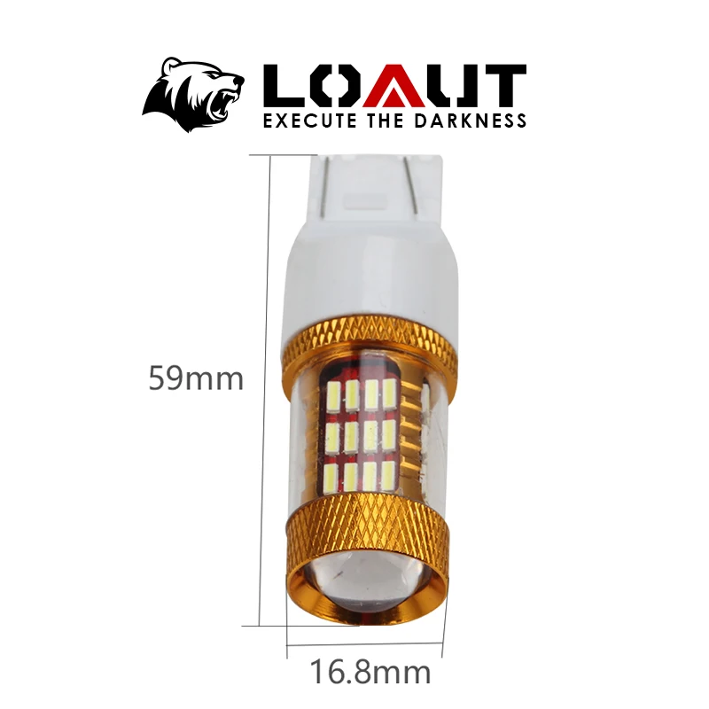 LOAUT T20 высокой мощности 7443 7440 3156 3157 7441 клиновидный светодиодный супер яркий белый