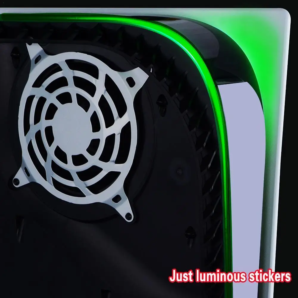 

2PCS Gradient Color Luminous Stickers For Playstation 5 PS5 Game Console Self Adhesive LED Aufkleber Lightbar String Light Strap