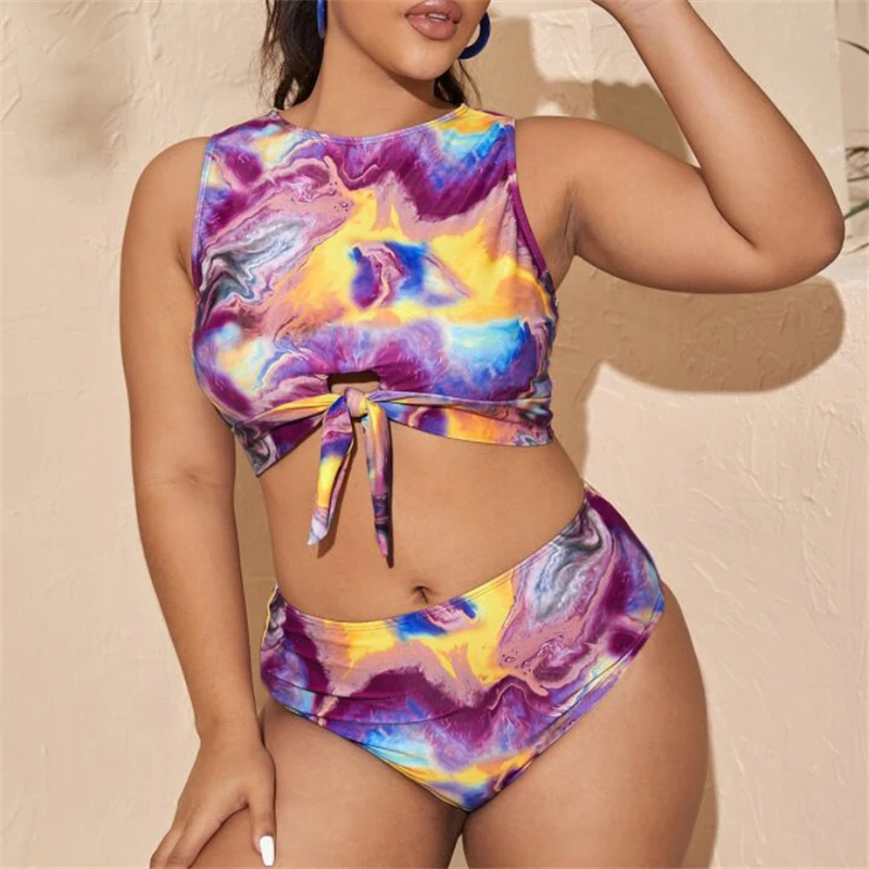 Новый сексуальный женский купальник с завязкой высокой горловиной женская