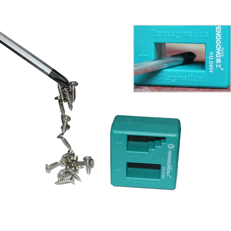 

Портативная головка отвертки 2-в-1, инструмент для размагничивания, ручная отвертка, мини-размагничиватель