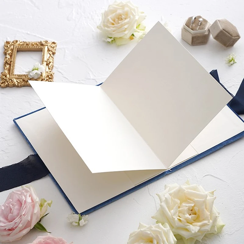 Бархатная книга с надписью Vows свадебные сувениры открытки романтическое