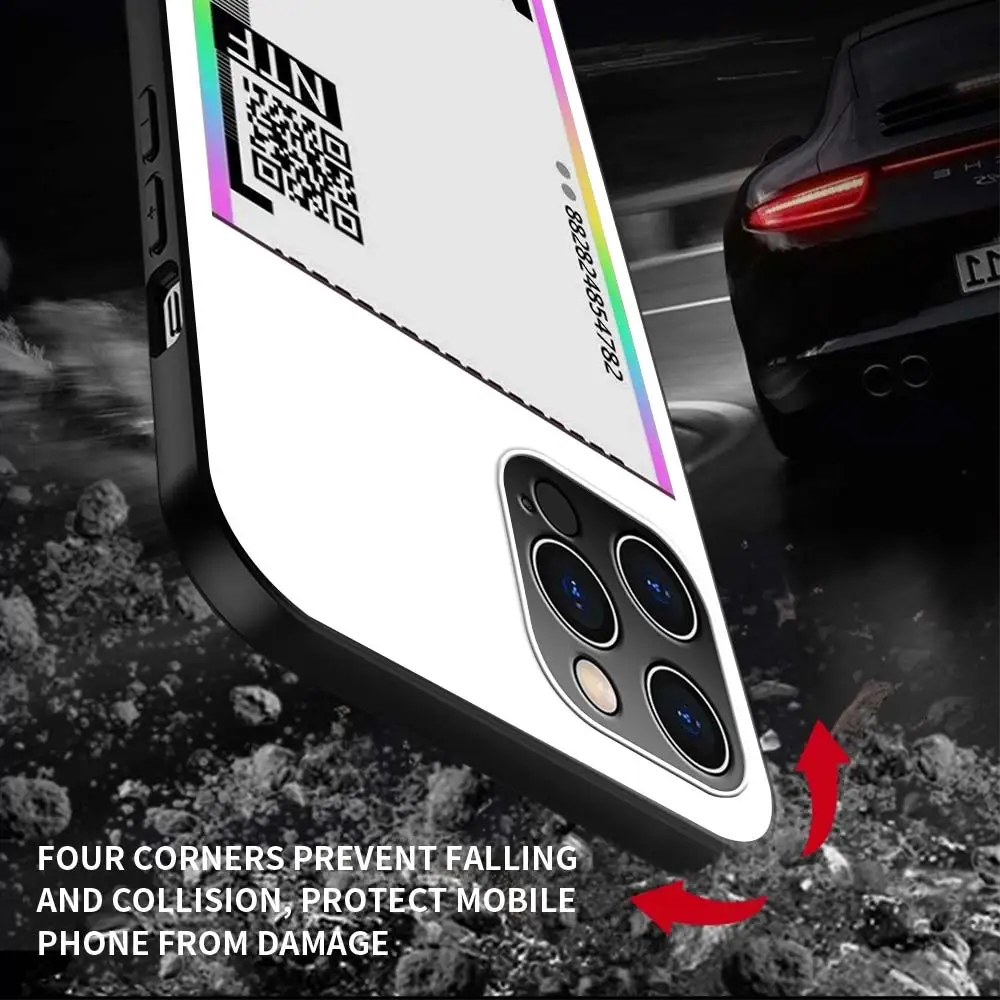 

Luxury Phone Case For iPhone 11 Pro Max Shell For iphone 12 Pro 7 8 Plus SE 2020 X XR XS Cover Airline Ticket Barcode world