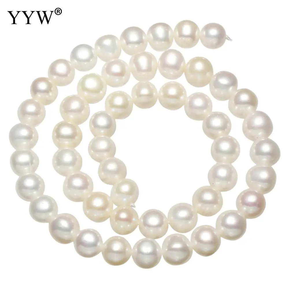 

Cultured Potato Freshwater Pearl Beads Natural White Beads Size Apporx 8-9mm Hole Approx 0.8mm Sold Per Approx 15.5 Inch Strand