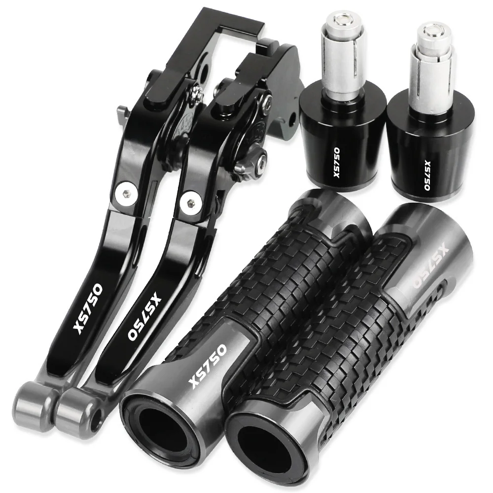 

XS 750 Motorcycle Aluminum Adjustable Brake Clutch Levers Handlebar Hand Grips ends For YAMAHA XS750 1977 1978 1979