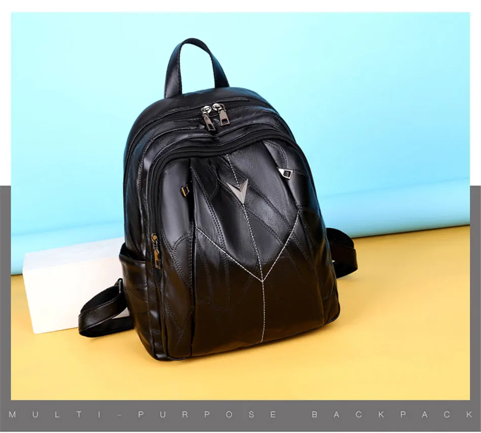 Реальные рюкзак из овечьей кожи Натуральная кожа рюкзак Для женщин для маленьких девочек с рисунком в стиле школьные сумки, рюкзаки escolares para adolescentes
