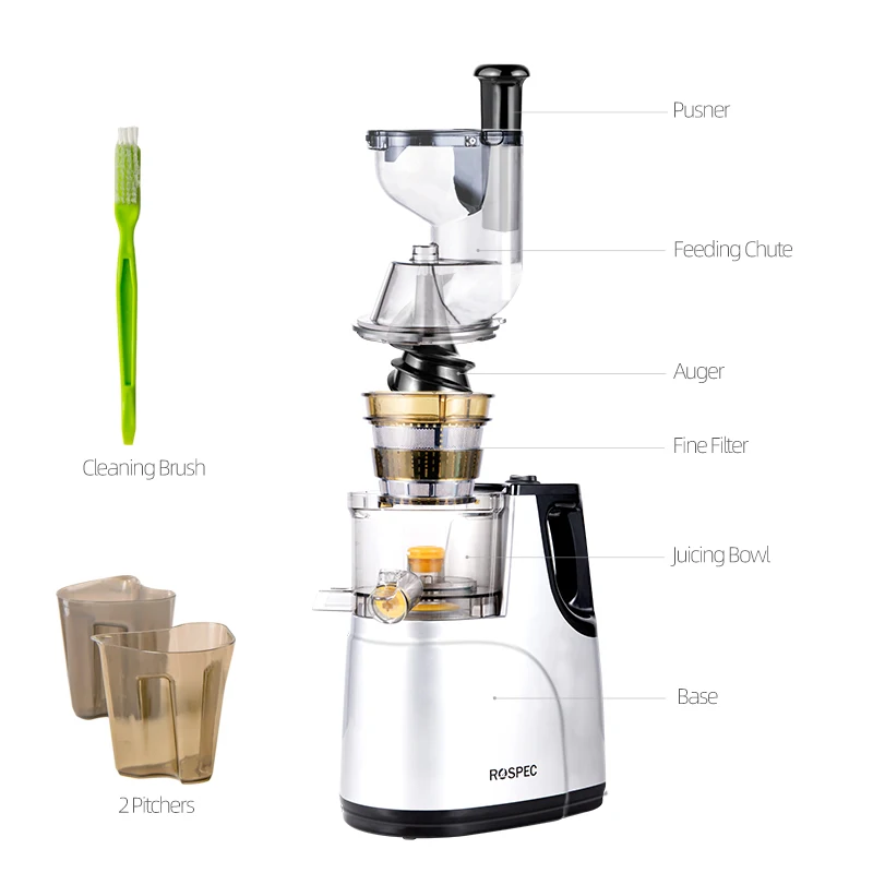 ROSPEC Медленный соковыжималка шнековая 7-сегментные винтовые холодные прессы для