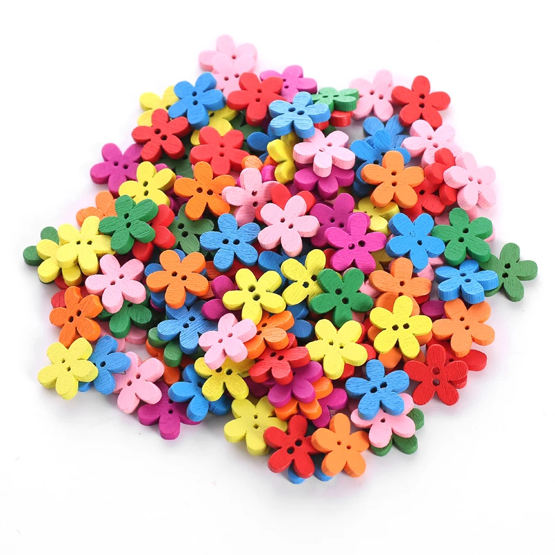 Оптовая продажа 100 шт. 14x15 мм разноцветный милый цветок натуральные украшения