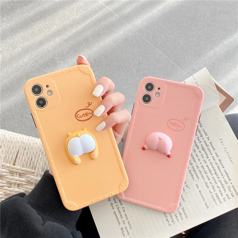 

Fashion Cute Cartoon Case For iPhone 12 Pro Case Soft Silicone Cover For iPhone 12 11 Pro Max Mini XR XS X 7 8 Plus Case Cover